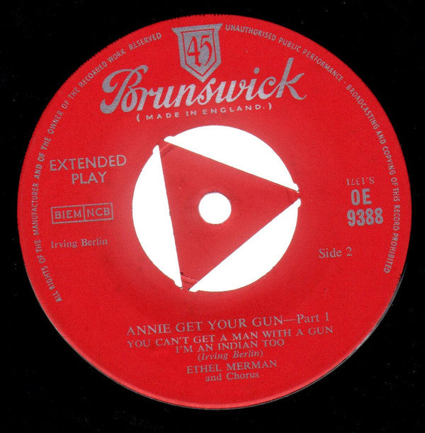 Ethel Merman And Ray Middleton : Annie Get Your Gun Part 1 (7", EP)