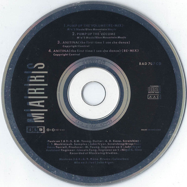 M|A|R|R|S : Pump Up The Volume (CD, Single)