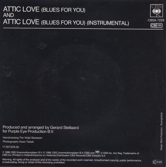 Zillah : Attic Love (Blues For You) (7", Single)
