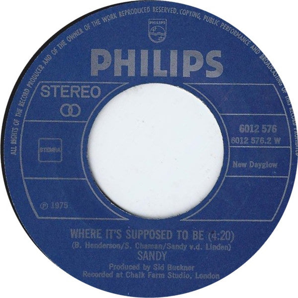 Sandy Van De Linden : I Am Skint, But I'm Happy (7", Single)