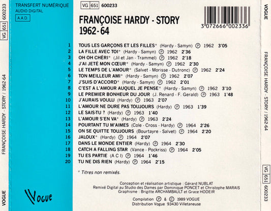 Françoise Hardy : Story 1962-64 Remix 89 Versions Originales (CD, Comp)