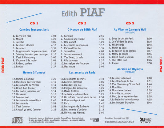 Edith Piaf : Edith Piaf (3xCD, Comp, Club)