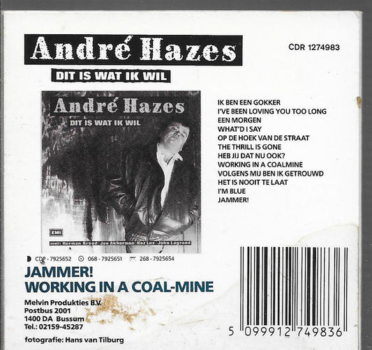 André Hazes : Jammer! (CD, Single)
