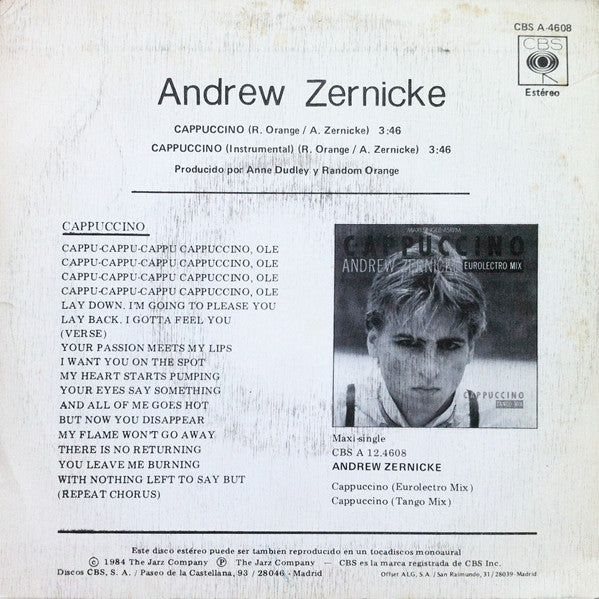 Andrew Zernicke : Cappuccino (7", Single)
