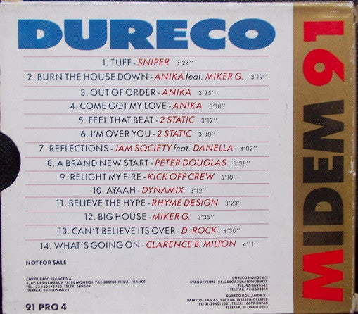 Various : Dureco Midem 91 (CD, Comp, Promo)
