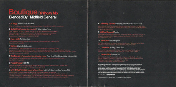 Midfield General : Boutique Birthday Mix (CD, Mixed)