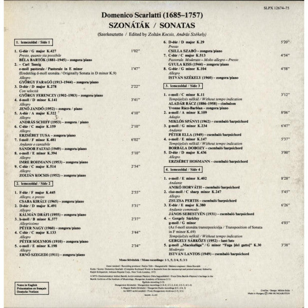 Domenico Scarlatti : Hommage A Scarlatti (2xLP, Album, Gat)