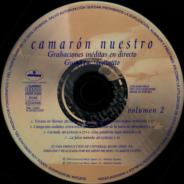 El Camarón De La Isla : Camarón Nuestro (2xCD, Album, RE)