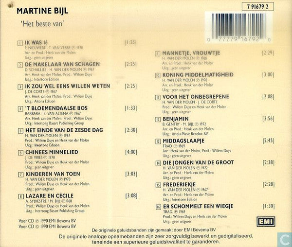 Martine Bijl : Het Beste Van (CD, Comp)