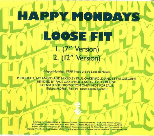 Happy Mondays : Loose Fit (CD, Single, Promo)