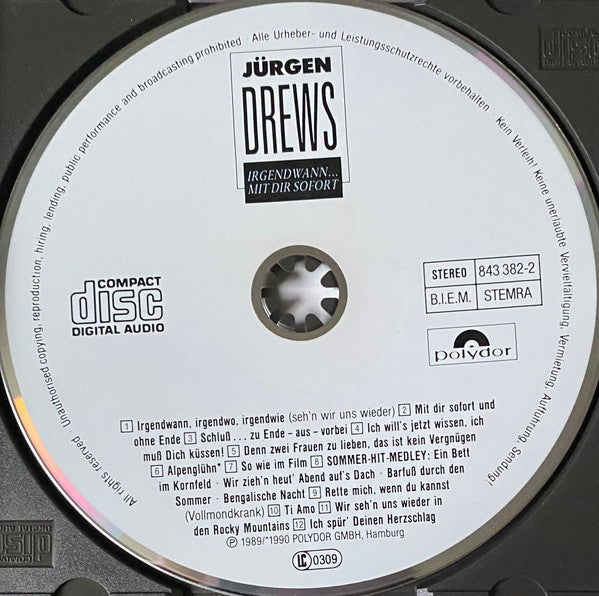 Jürgen Drews : Irgendwann ... Mit Dir Sofort (CD, Album)
