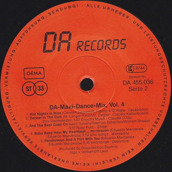 Various : DA Maxi-Dance-Mix Vol. 4 (LP, Comp, Mixed)