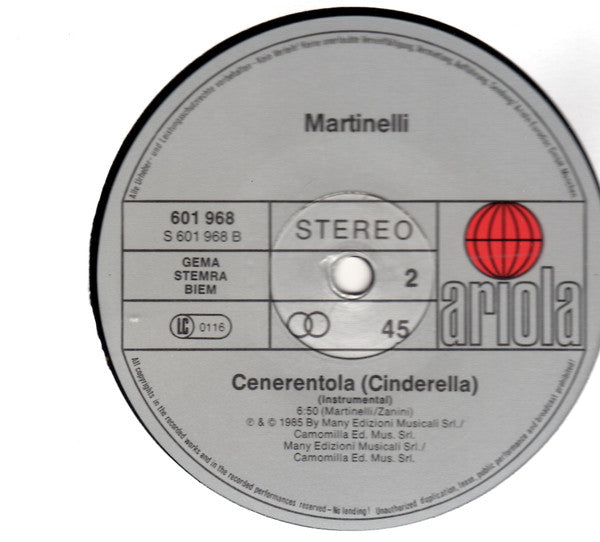 Martinelli : Cenerentola (12")