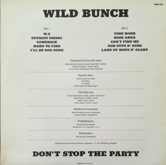 Wild Bunch (12) : Don't Stop The Party (LP, Album)