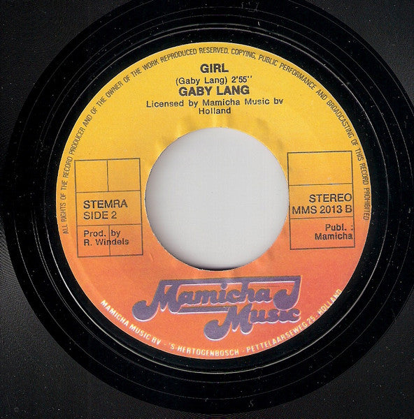 Gaby Lang : Here I Go Again (7", Single)