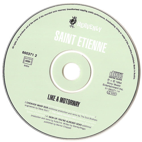 Saint Etienne : Like A Motorway (CD, Maxi)