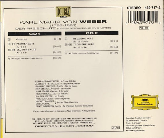 Carl Maria von Weber / Symphonie-Orchester Des Bayerischen Rundfunks, Eugen Jochum : Der Freischütz (2xCD)