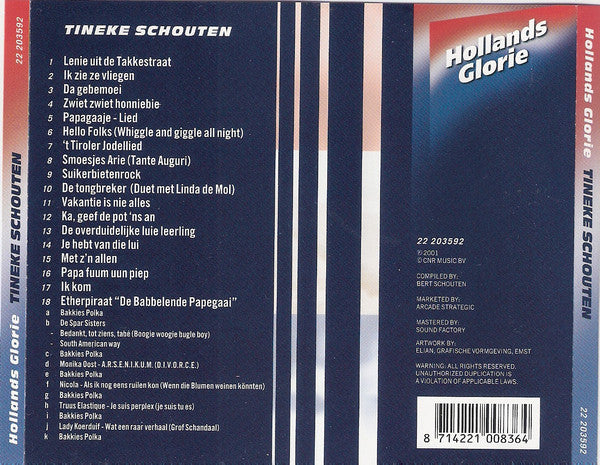 Tineke Schouten : Tineke Schouten (CD, Comp)