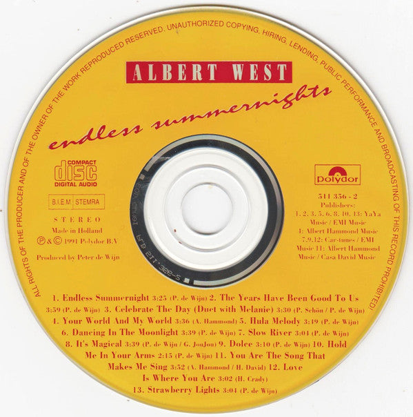Albert West : Endless Summernights (CD, Album)