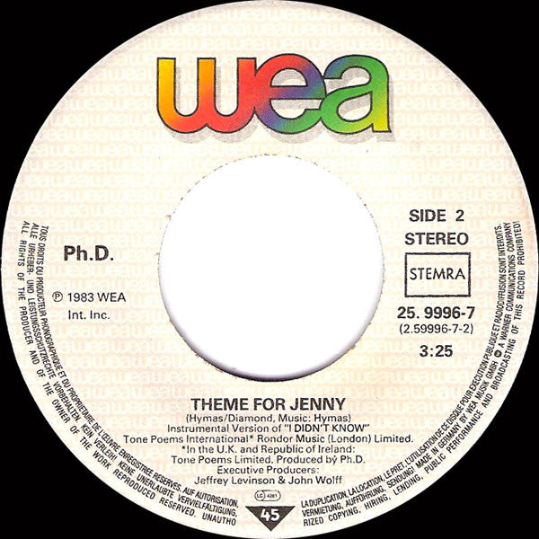 Ph.D. : I Didn't Know (7", Single)