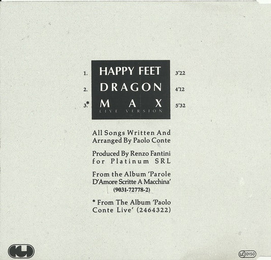 Paolo Conte : Happy Feet (CD, Maxi)