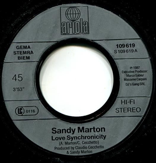 Sandy Marton : Love Synchronicity (7", Single)