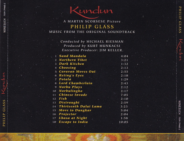 Philip Glass : Kundun (Music From The Original Soundtrack) (CD, Album)