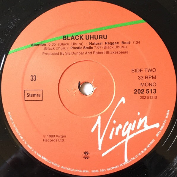 Black Uhuru : Black Uhuru (LP, Album, Mono)