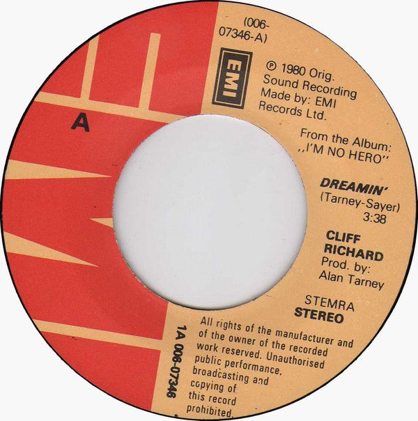 Cliff Richard : Dreamin' (7", Single)