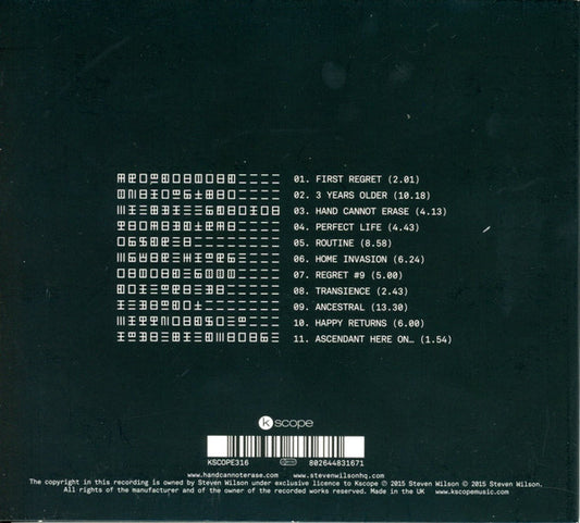 Steven Wilson : Hand. Cannot. Erase. (CD, Album)