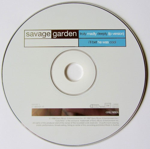 Savage Garden : Truly Madly Deeply (CD, Single)