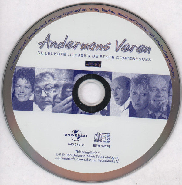 Various : Andermans Veren (de Leukste Liedjes En de Beste Conferences) (3xCD, Comp)