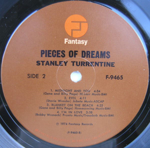Stanley Turrentine : Pieces Of Dreams (LP, Album, Gat)