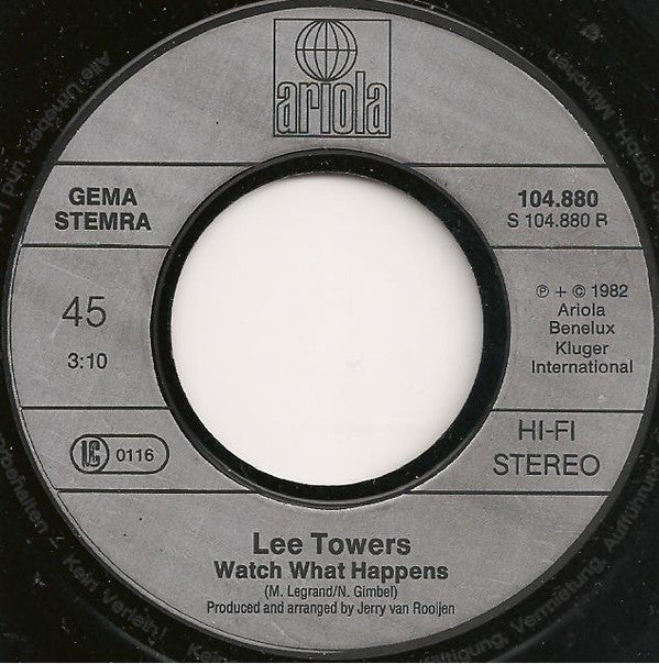 Lee Towers : Love Is All (7", Single)