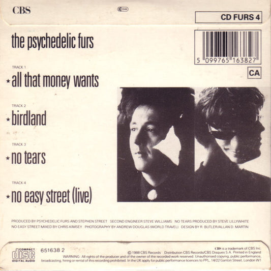 The Psychedelic Furs : All That Money Wants (CD, Single, Car)