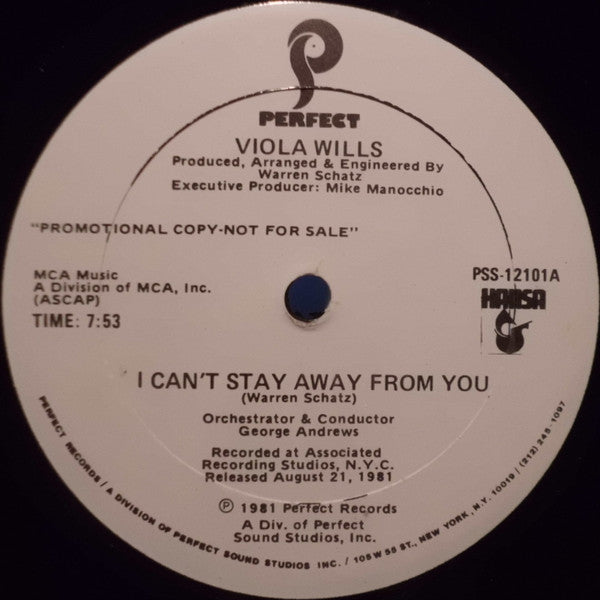 Viola Wills : I Can't Stay Away From You / If You Leave Me Now (12", Promo)