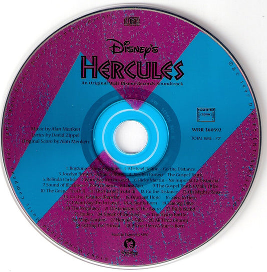 Alan Menken & David Zippel : Hercules (An Original Walt Disney Records Soundtrack) (CD)