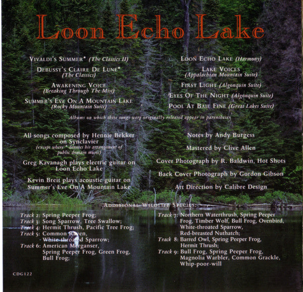 Dan Gibson, Hennie Bekker : Loon Echo Lake (CD, Album)