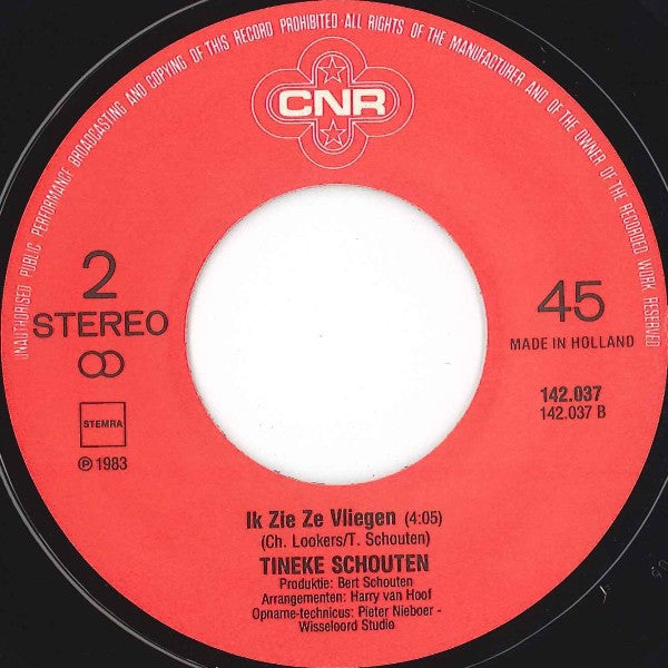 Tineke Schouten : Zzzwiet, Zwiet Honniebie (7", Single)