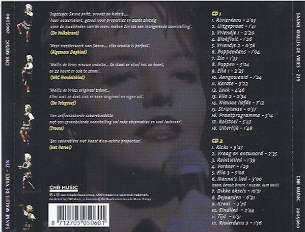 Sanne Wallis de Vries : Zin (2xCD)