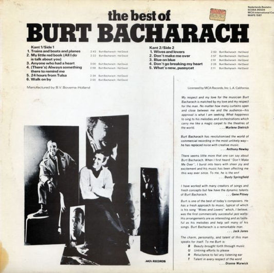Burt Bacharach : The Best Of Burt Bacharach (LP, Comp)
