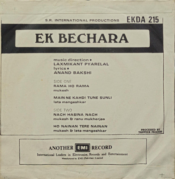Laxmikant-Pyarelal : Ek Bechara (7", EP)