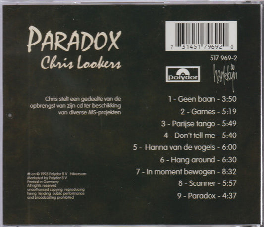Chris Lookers : Paradox (CD, Album)