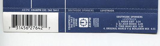 Southside Spinners : Luvstruck (CD, Single)