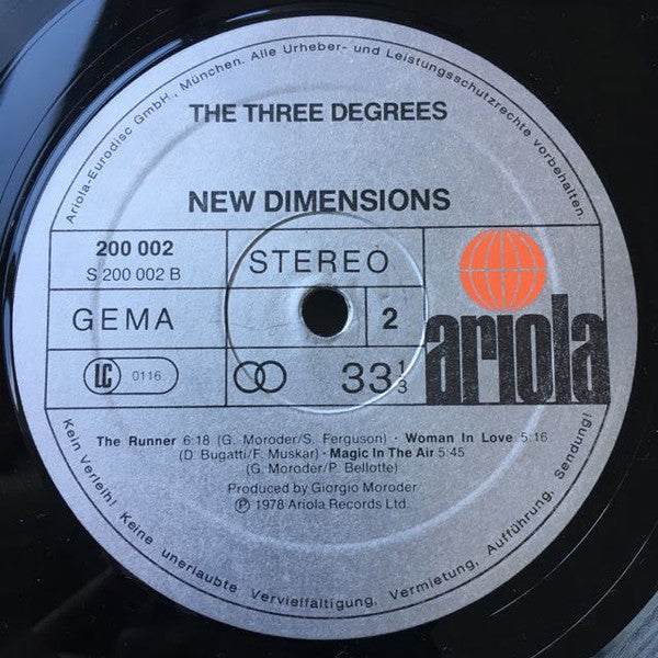 The Three Degrees : New Dimensions (LP, Album, Gat)