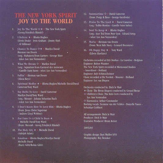 The New York Spirit : Joy To The World (CD, Album)