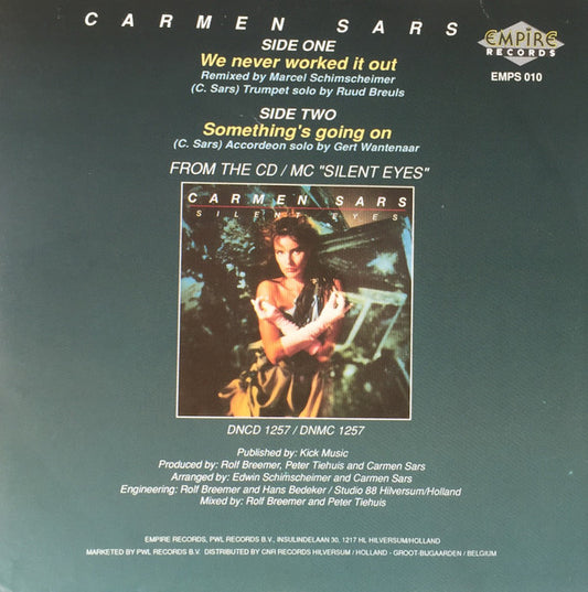 Carmen Sars : We Never Worked It Out (7", Single)