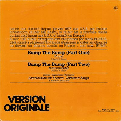 Black Buster : Bump The Bump (7", Single)