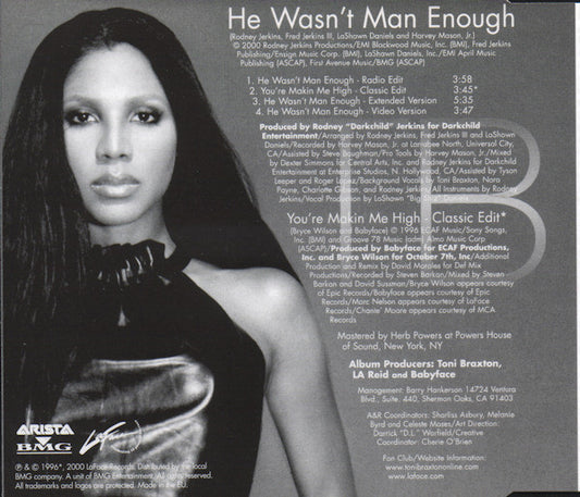 Toni Braxton : He Wasn't Man Enough (CD, Maxi, Enh)