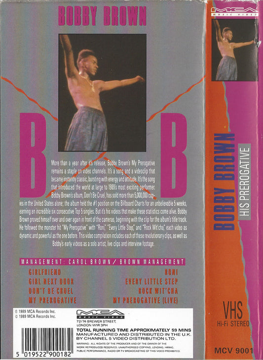 Bobby Brown : His Prerogative (VHS, Comp)